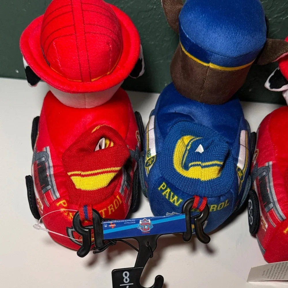 NEW! Paw Patrol Kids Toddler Plush Slippers Size 7/8